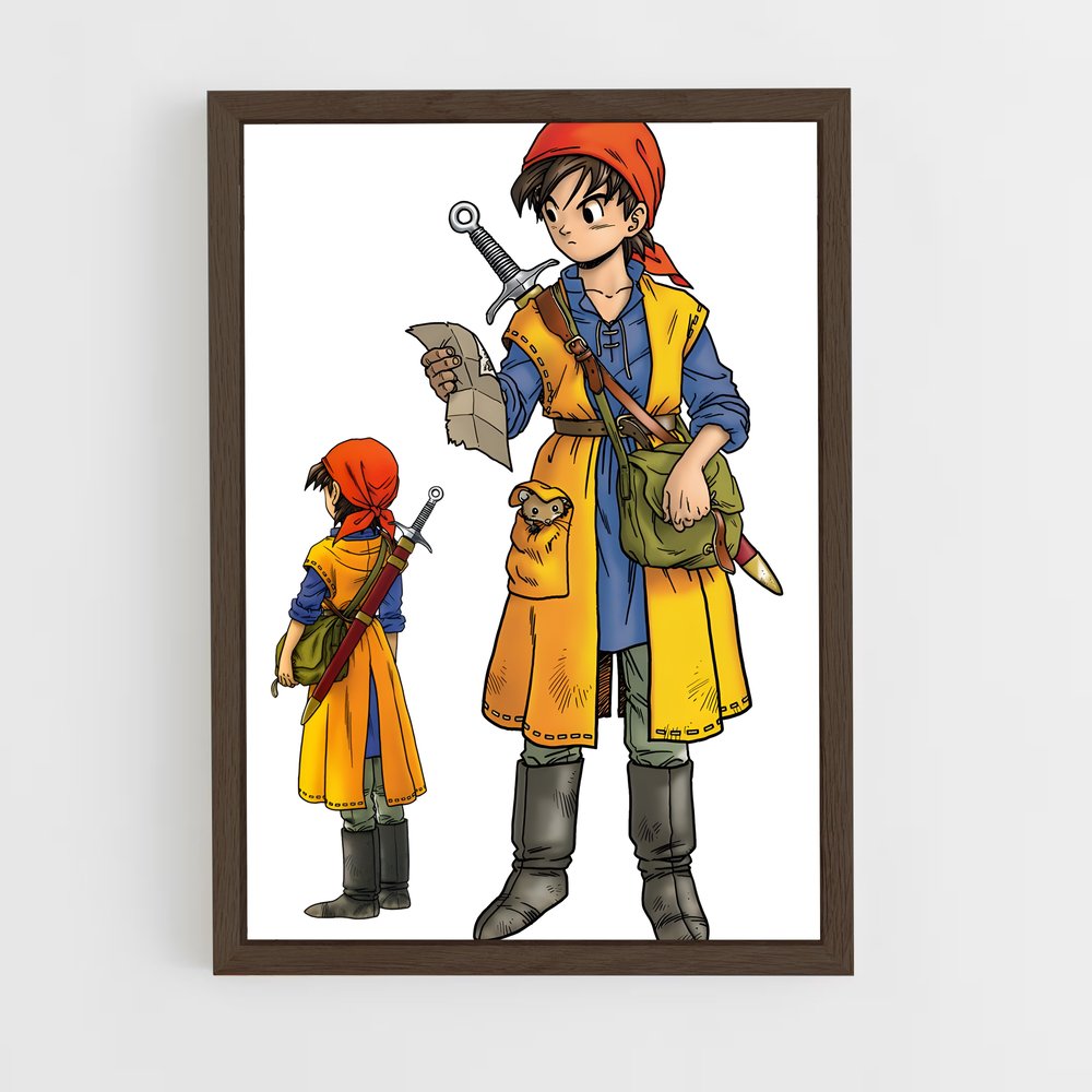 Poster Aventure Sous la Pluie – affiche Dragon quest (vue 5)